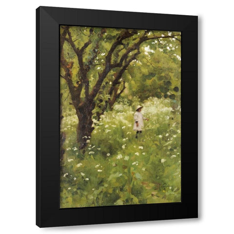 The Orchard Black Modern Wood Framed Art Print by Gotch, Thomas Cooper