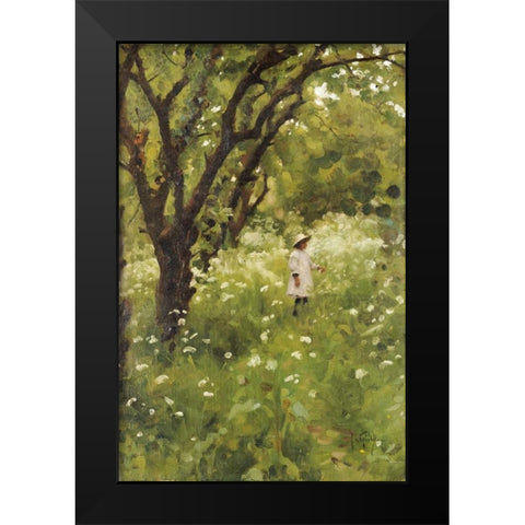 The Orchard Black Modern Wood Framed Art Print by Gotch, Thomas Cooper