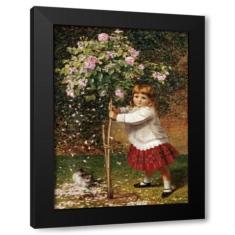 The Rose Tree Black Modern Wood Framed Art Print by Hayllar, James