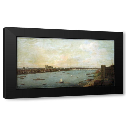 The City of Westminster From Lambeth Black Modern Wood Framed Art Print by Joli, Antonio