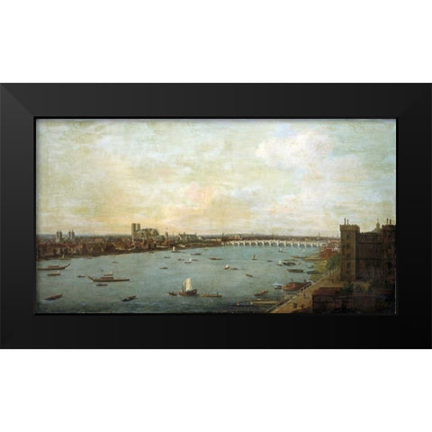 The City of Westminster From Lambeth Black Modern Wood Framed Art Print by Joli, Antonio