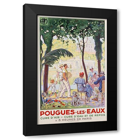 Pougues Les Eaux, PLM Black Modern Wood Framed Art Print by Jonas, F.
