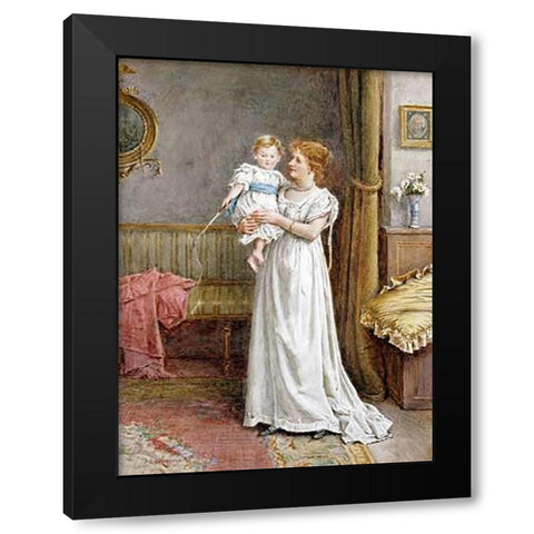 The Master of The House Black Modern Wood Framed Art Print with Double Matting by Kilburne, George Goodwin