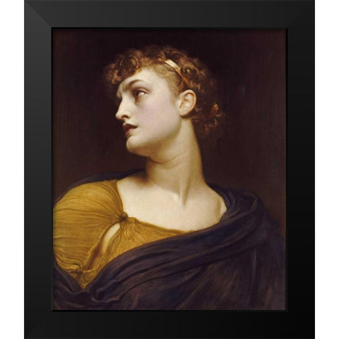 Antigone Black Modern Wood Framed Art Print by Leighton, Lord Frederick