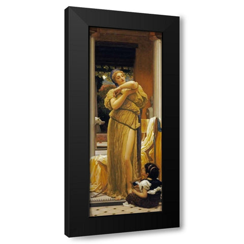 The Bracelet Black Modern Wood Framed Art Print by Leighton, Lord Frederick