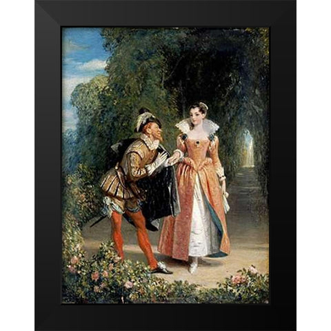 The ProVintageal Black Modern Wood Framed Art Print by Leslie, Charles Robert
