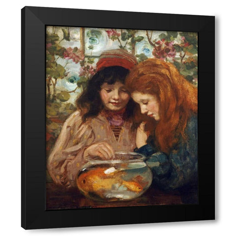 The Goldfish Bowl Black Modern Wood Framed Art Print with Double Matting by MacGeorge, William Stewart
