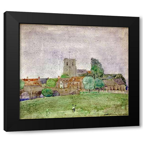 Wareham, Dorset Black Modern Wood Framed Art Print by Mackintosh, Charles Rennie