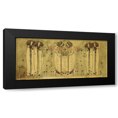 The Wassail Black Modern Wood Framed Art Print by Mackintosh, Charles Rennie