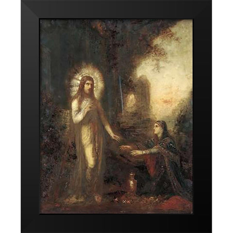 Museumist and Mary Magdalene Black Modern Wood Framed Art Print by Moreau, Gustave