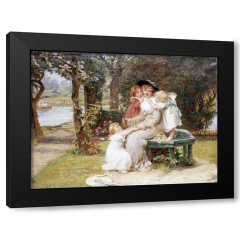 Me Too? Black Modern Wood Framed Art Print with Double Matting by Morgan, Frederick