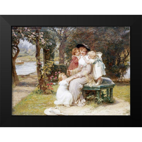 Me Too? Black Modern Wood Framed Art Print by Morgan, Frederick
