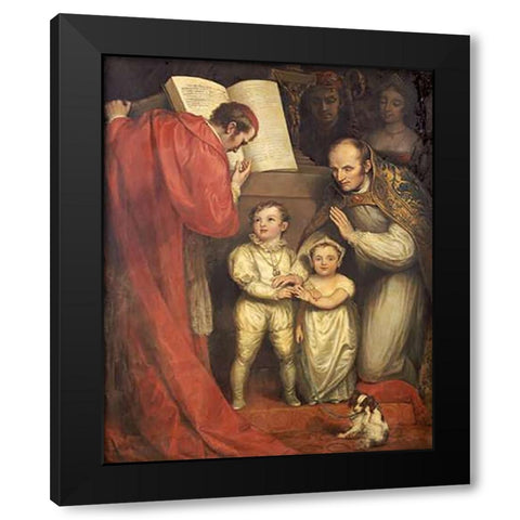 The Marriage of Richard of Shrewsbury Black Modern Wood Framed Art Print with Double Matting by Northcote, James