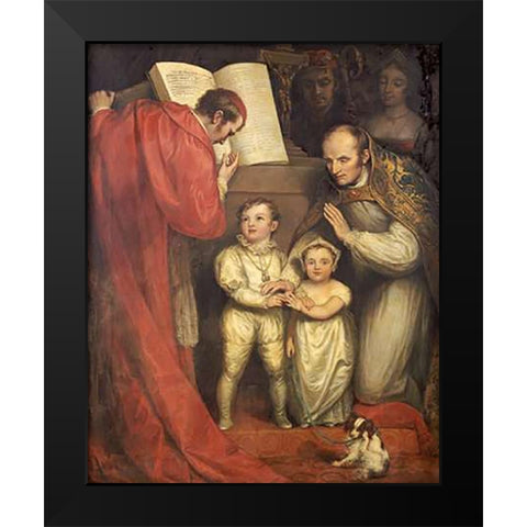The Marriage of Richard of Shrewsbury Black Modern Wood Framed Art Print by Northcote, James
