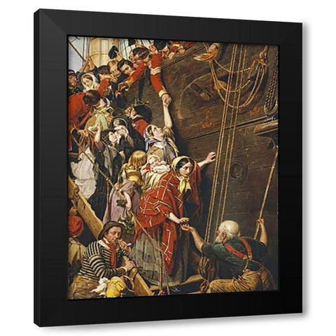 Eastward Ho! - August 1857 Black Modern Wood Framed Art Print with Double Matting by ONeil, Henry Nelson