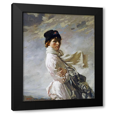 In Dublin Bay Black Modern Wood Framed Art Print with Double Matting by Orpen, Sir William