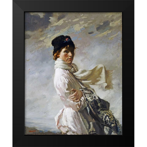 In Dublin Bay Black Modern Wood Framed Art Print by Orpen, Sir William