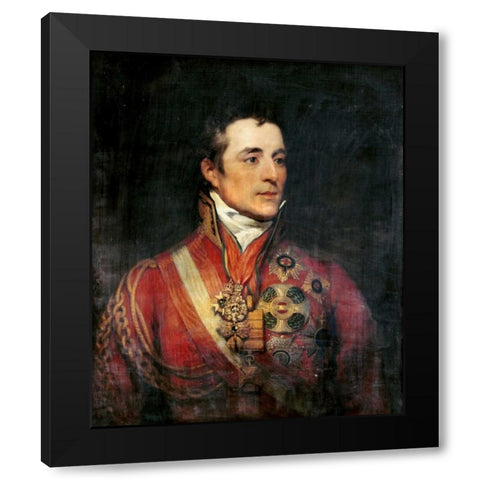 The Duke of Wellington Black Modern Wood Framed Art Print by Phillips, Thomas