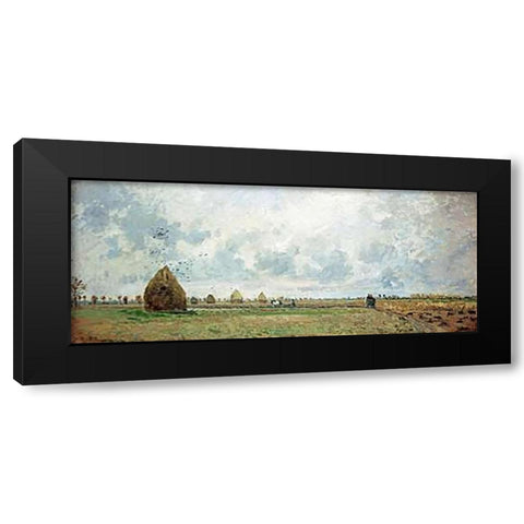 Autumn Black Modern Wood Framed Art Print with Double Matting by Pissarro, Camille