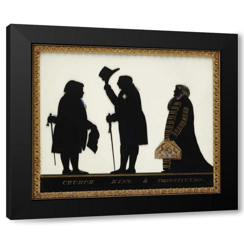 Church, King and Constitution Black Modern Wood Framed Art Print with Double Matting by Rosenberg, Charles
