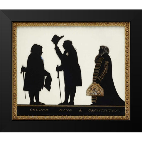 Church, King and Constitution Black Modern Wood Framed Art Print by Rosenberg, Charles