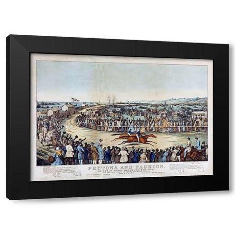 Peytona and Fashion In Their Great Match For $20,000 Black Modern Wood Framed Art Print with Double Matting by Severin, C.