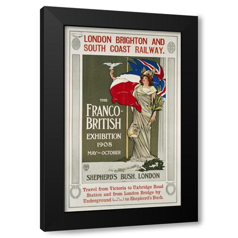 The Franco-British Exhibition, 1908 Black Modern Wood Framed Art Print by Sifken, Hill