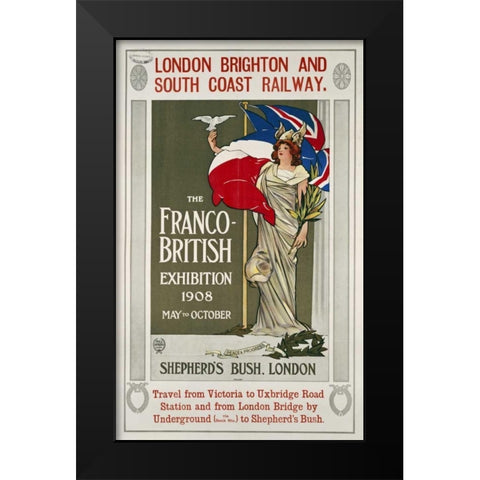 The Franco-British Exhibition, 1908 Black Modern Wood Framed Art Print by Sifken, Hill
