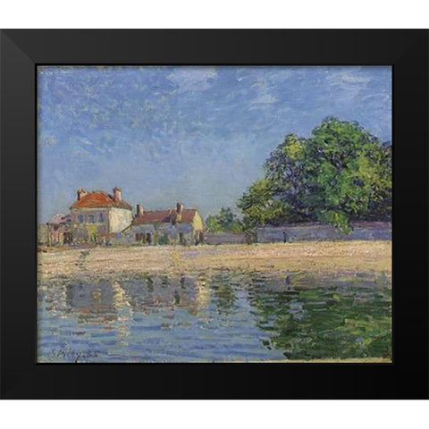 Bords Du Loing, Saint-Mammes Black Modern Wood Framed Art Print by Sisley, Alfred