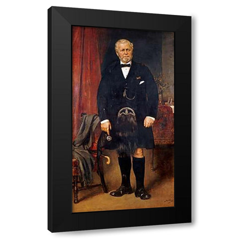 Portrait of John Brown, Windsor Castle Black Modern Wood Framed Art Print by Sohn, Carl Rudolph