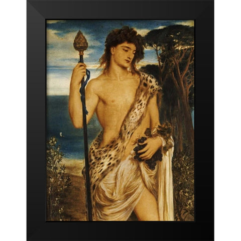 Bacchus Black Modern Wood Framed Art Print by Solomon, Simeon