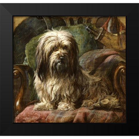 A Dandy Dinmont Black Modern Wood Framed Art Print by Steel, Gourlay