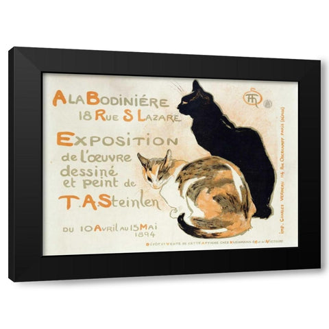 A La Bodiniere Black Modern Wood Framed Art Print by Steinlen, Theophile