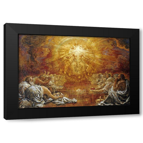 The Four and Twenty Elders Black Modern Wood Framed Art Print by Stock, Henry John