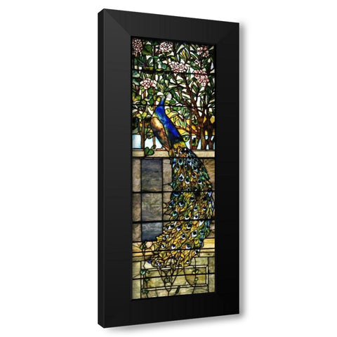Detail of Right Side of Twilight Black Modern Wood Framed Art Print with Double Matting by Tiffany Studios