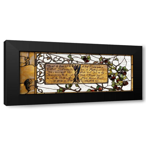 Enameled Favrile Glass Window Black Modern Wood Framed Art Print by Tiffany Studios