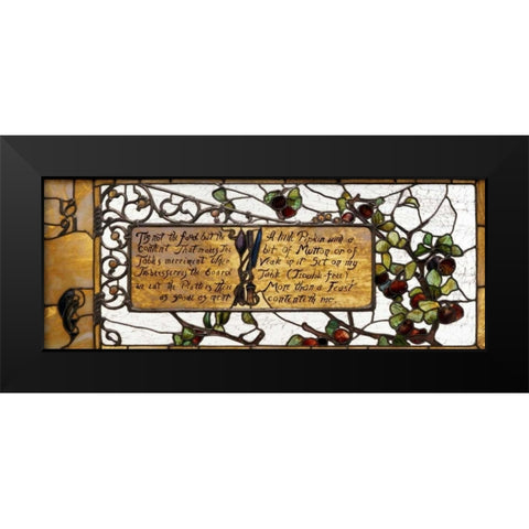 Enameled Favrile Glass Window Black Modern Wood Framed Art Print by Tiffany Studios