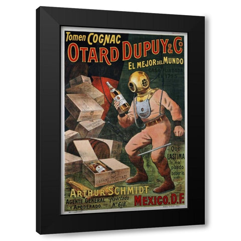 Cognac Otard Dupuy and Co Black Modern Wood Framed Art Print by Unknown