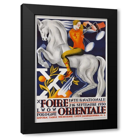 Xe Foire Orientale Black Modern Wood Framed Art Print with Double Matting by Unknown