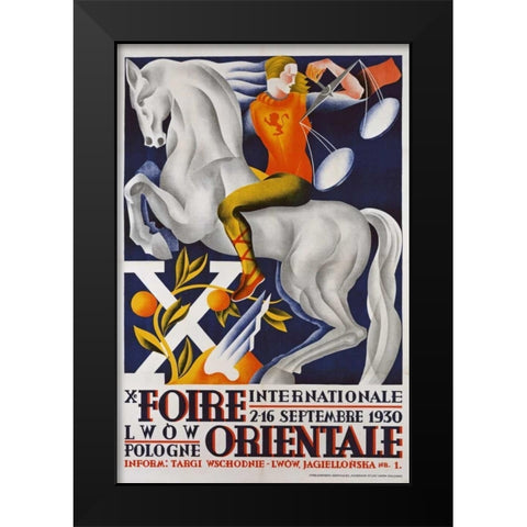 Xe Foire Orientale Black Modern Wood Framed Art Print by Unknown