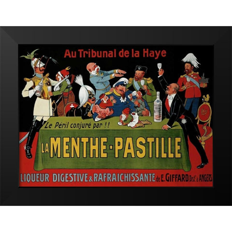 La Menthe-Pastille Black Modern Wood Framed Art Print by Unknown