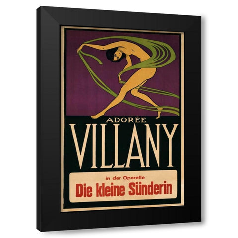 Villany Black Modern Wood Framed Art Print with Double Matting by Unknown