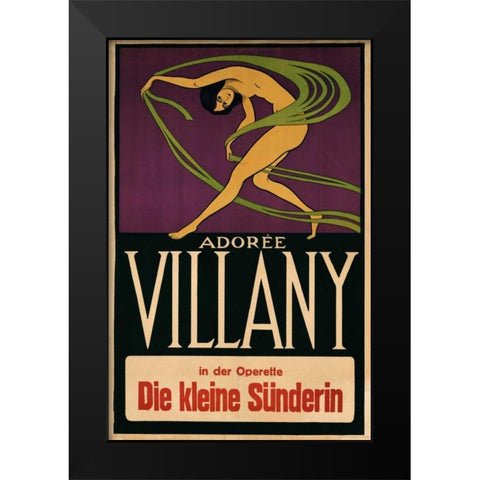 Villany Black Modern Wood Framed Art Print by Unknown