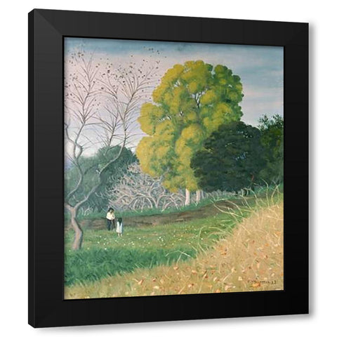 The Green Tree, Cagnes Black Modern Wood Framed Art Print by Vallotton, Felix