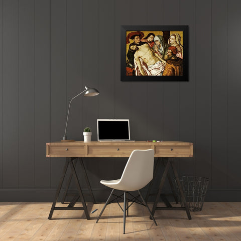 The DeVintageition Black Modern Wood Framed Art Print by Van Der Goes, Hugo