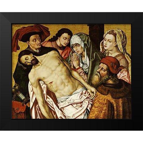 The DeVintageition Black Modern Wood Framed Art Print by Van Der Goes, Hugo
