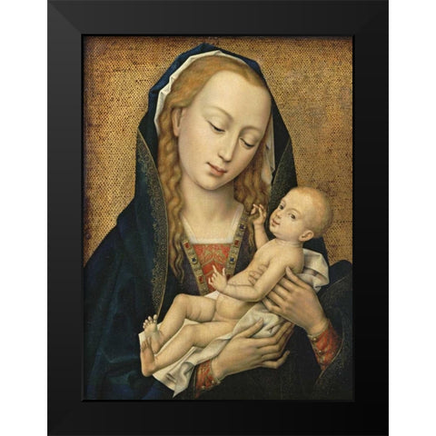 Virgin and Child Black Modern Wood Framed Art Print by Van Der Weyden, Rogier