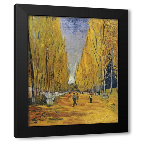 The Elysian Fields Black Modern Wood Framed Art Print with Double Matting by Van Gogh, Vincent
