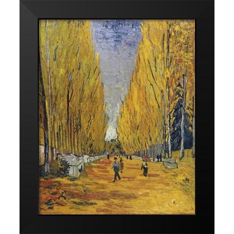 The Elysian Fields Black Modern Wood Framed Art Print by Van Gogh, Vincent