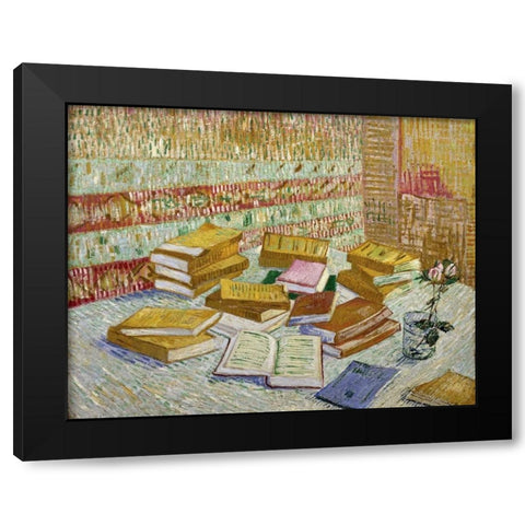 The Parisian Novels Black Modern Wood Framed Art Print by Van Gogh, Vincent